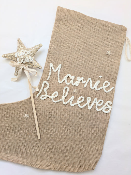 Personalised Christmas 'Believes' Stocking