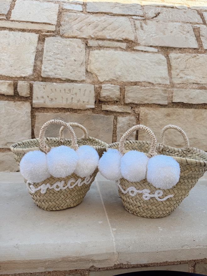 Personalised Petite Basket Bag