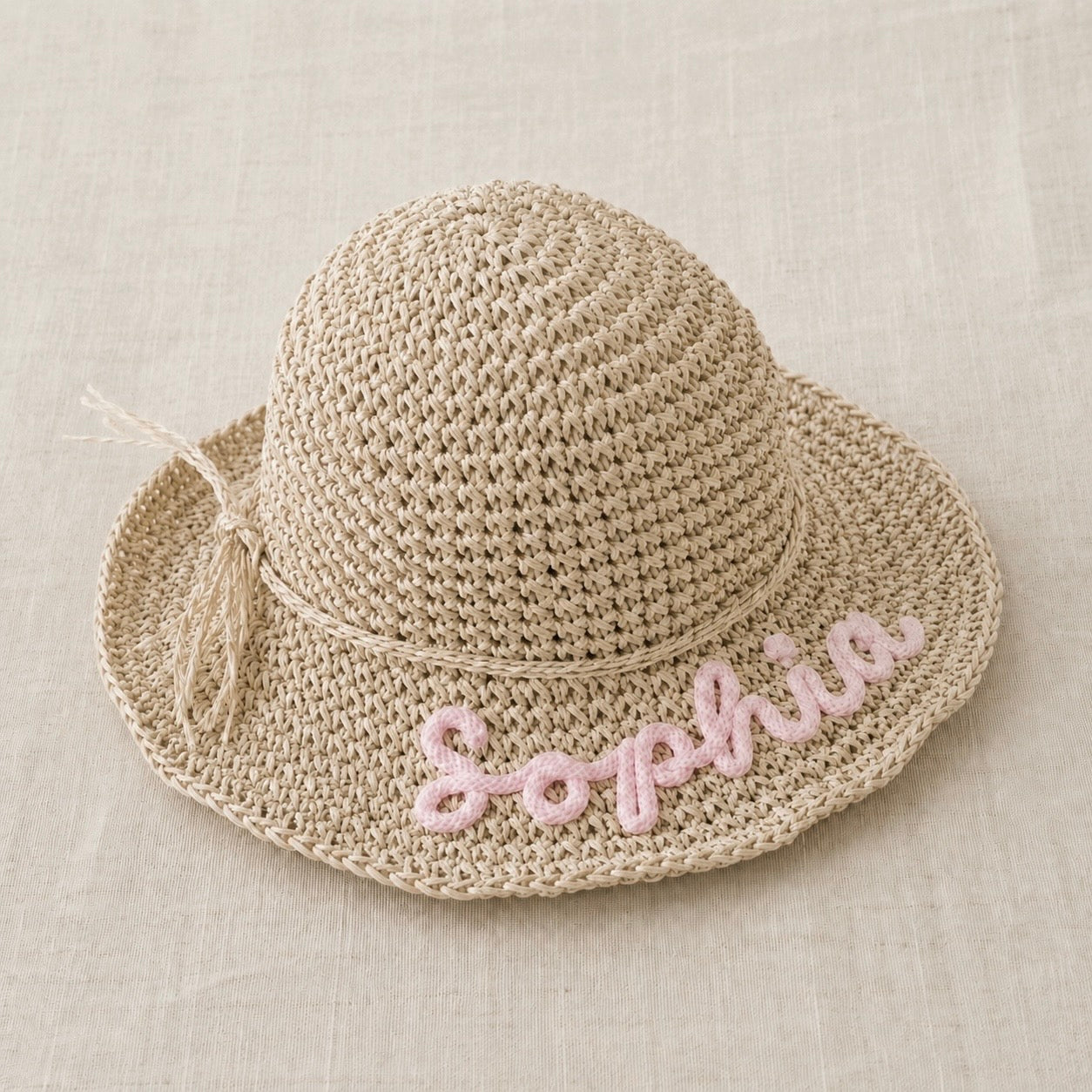 Personalised Childrens Straw Sun Hat