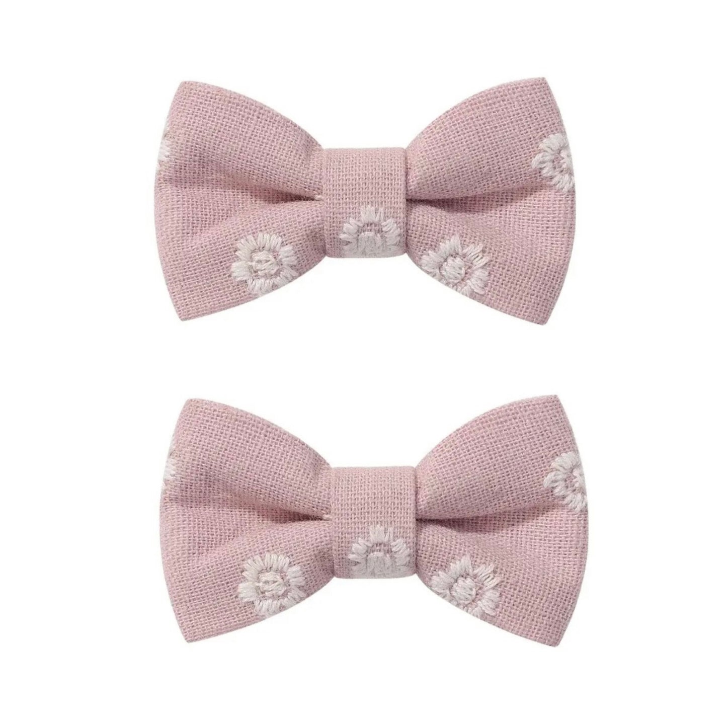 Vintage Embroidered Hair Bow Set