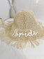 Adult Personalised Fringe Straw Hat