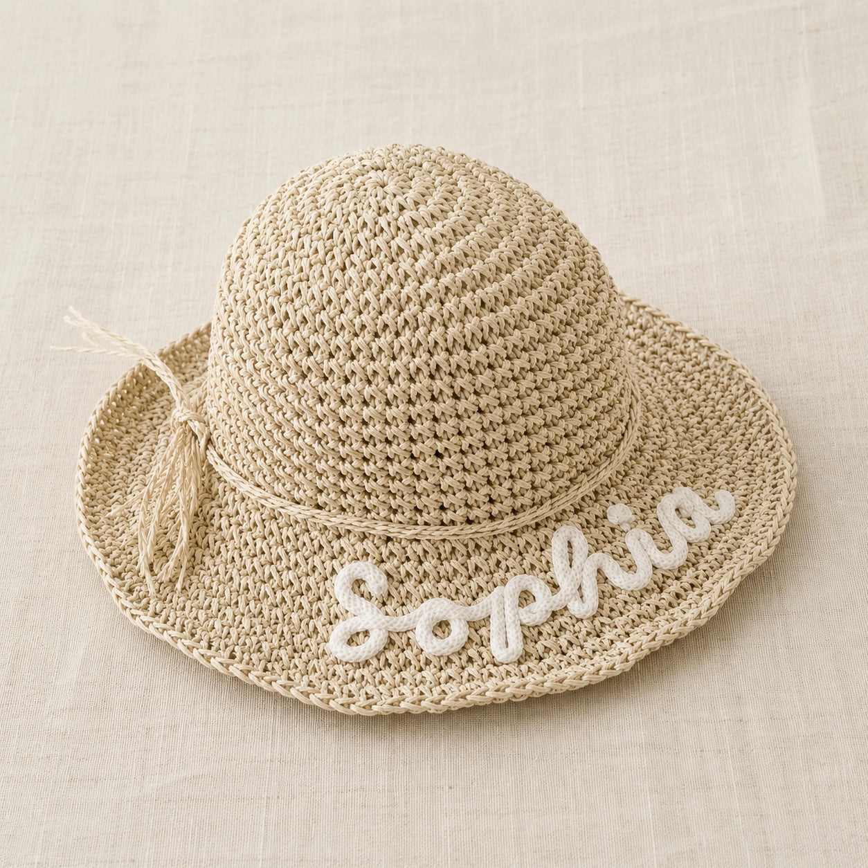 Personalised Childrens Straw Sun Hat