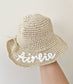 Personalised Adult and Child Straw Hat Set
