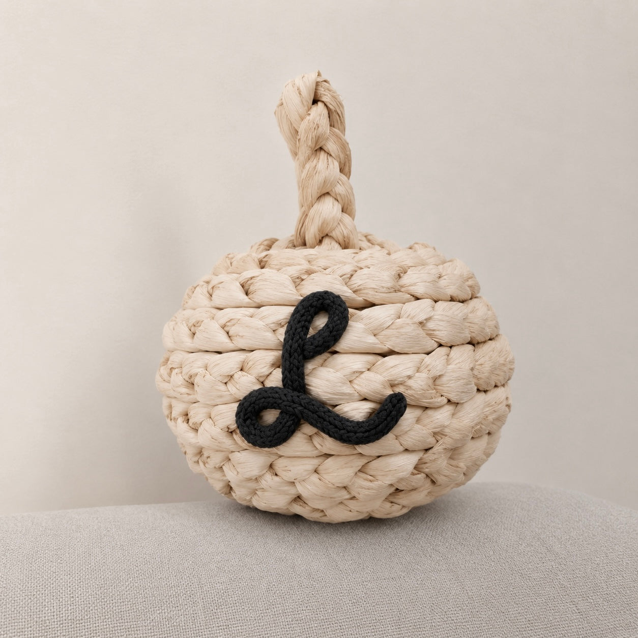 Personalised Petite Straw Pumpkin