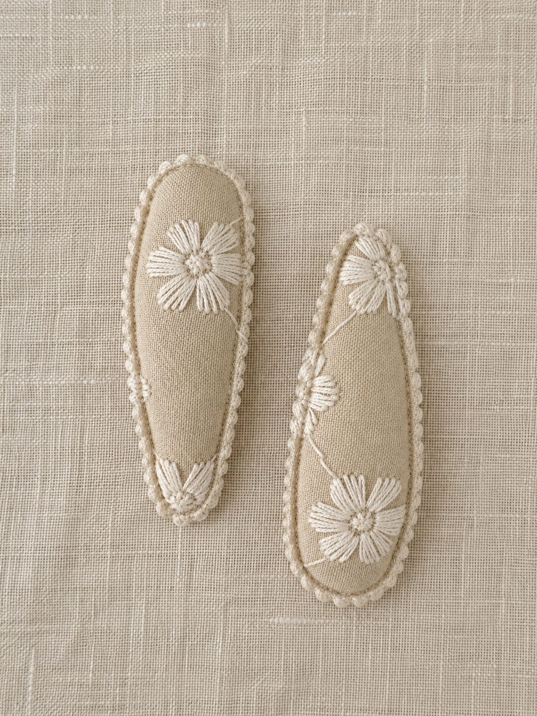 Embroidered Hair Clip Set