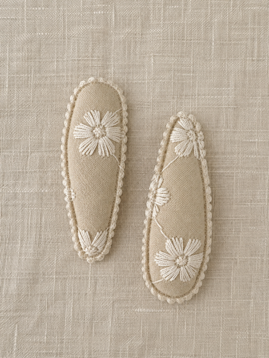 Embroidered Hair Clip Set