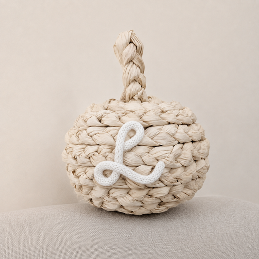 Personalised Petite Straw Pumpkin