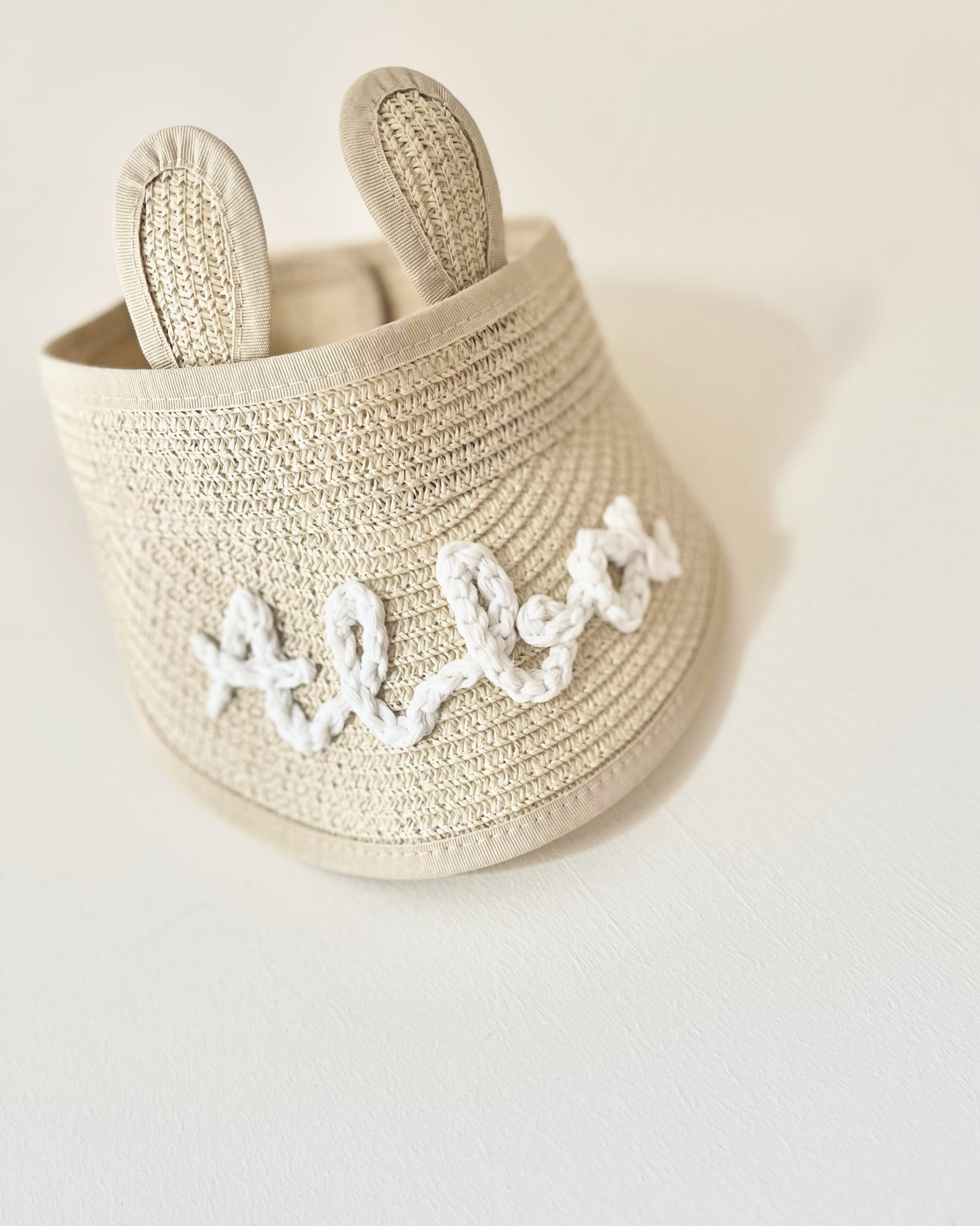 Personalised Rattan Bunny Visor