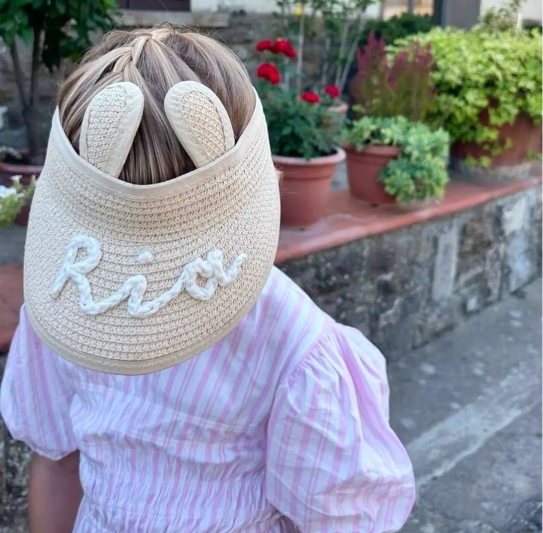 Personalised Rattan Bunny Visor