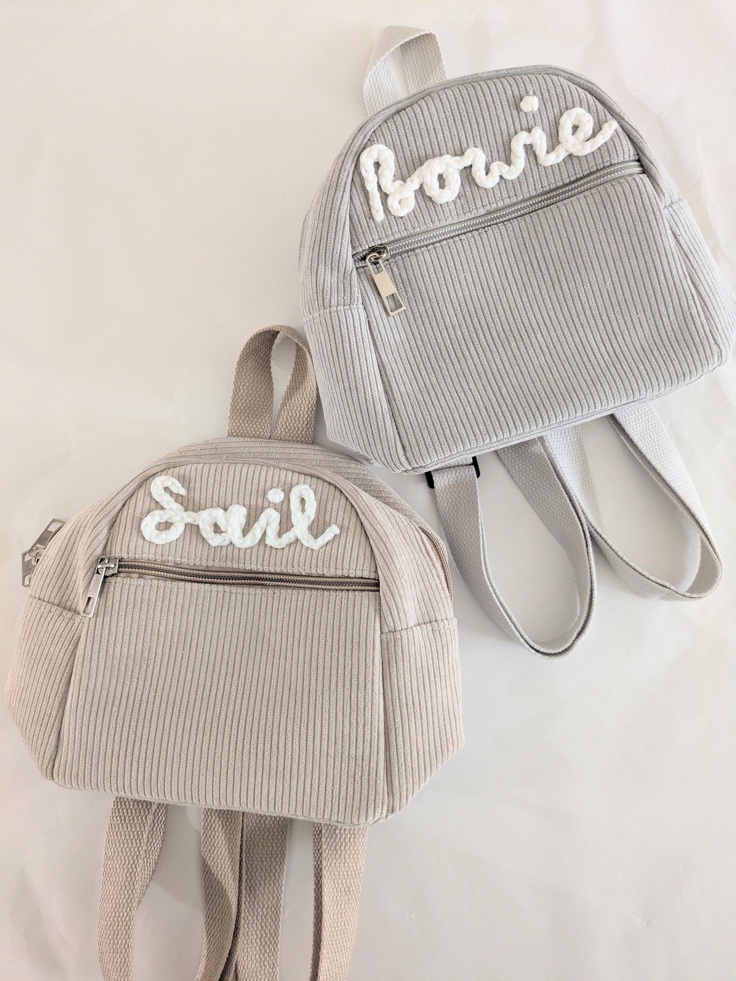 Personalised Corduroy Backpack