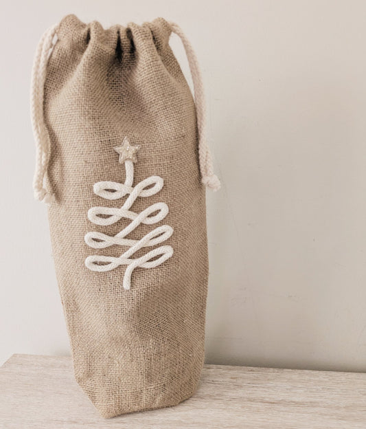 Personalised Jute Bottle Bag