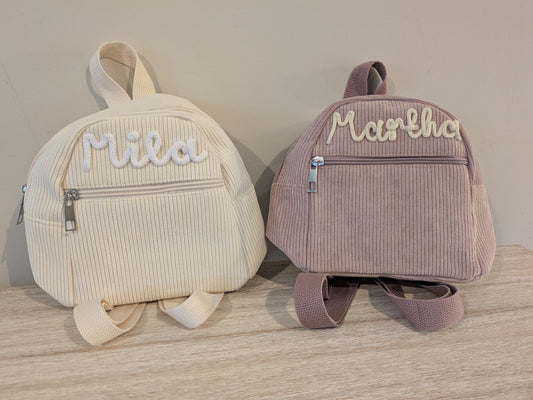 Personalised Corduroy Backpack