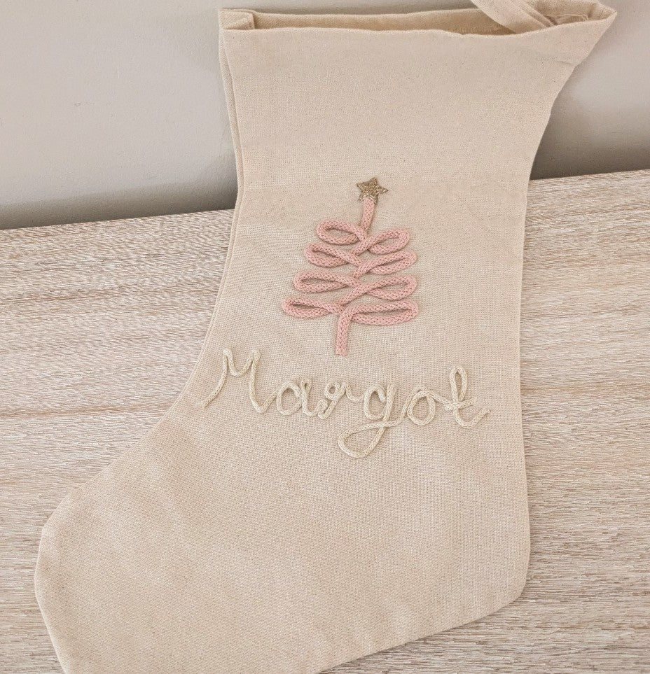 Personalised Linen Stocking