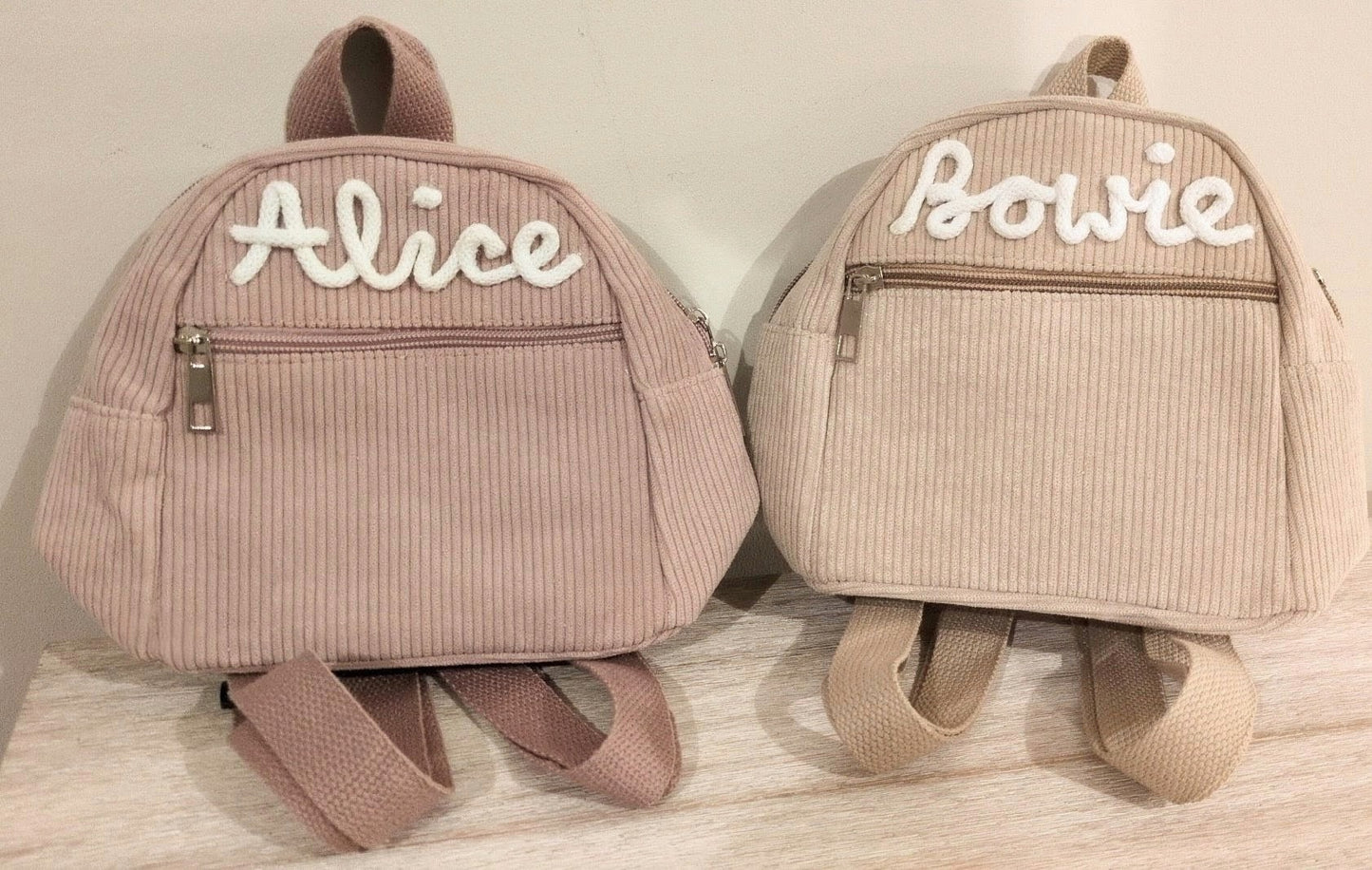 Personalised Corduroy Backpack