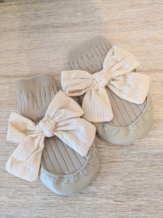 Bow Detail Sock Booties