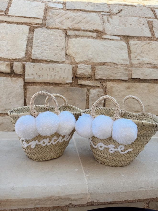 Personalised Petite Basket Bag